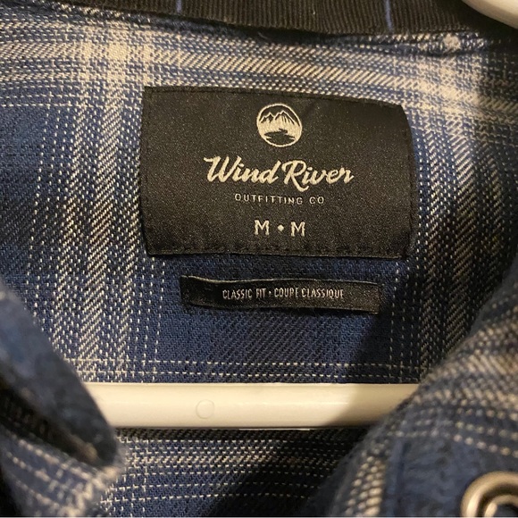 Wind River Blue Plaid Flannel Button Down Shirt - Picture 5 of 9